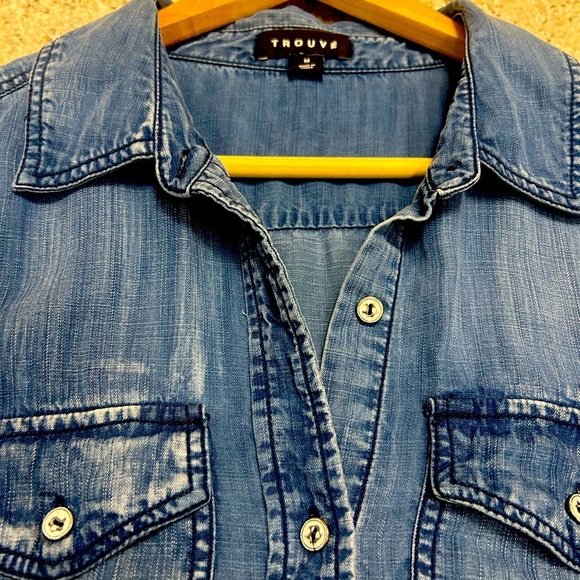 Trouve M Lyocell denim blouse in excellent condition - Picture 3 of 10